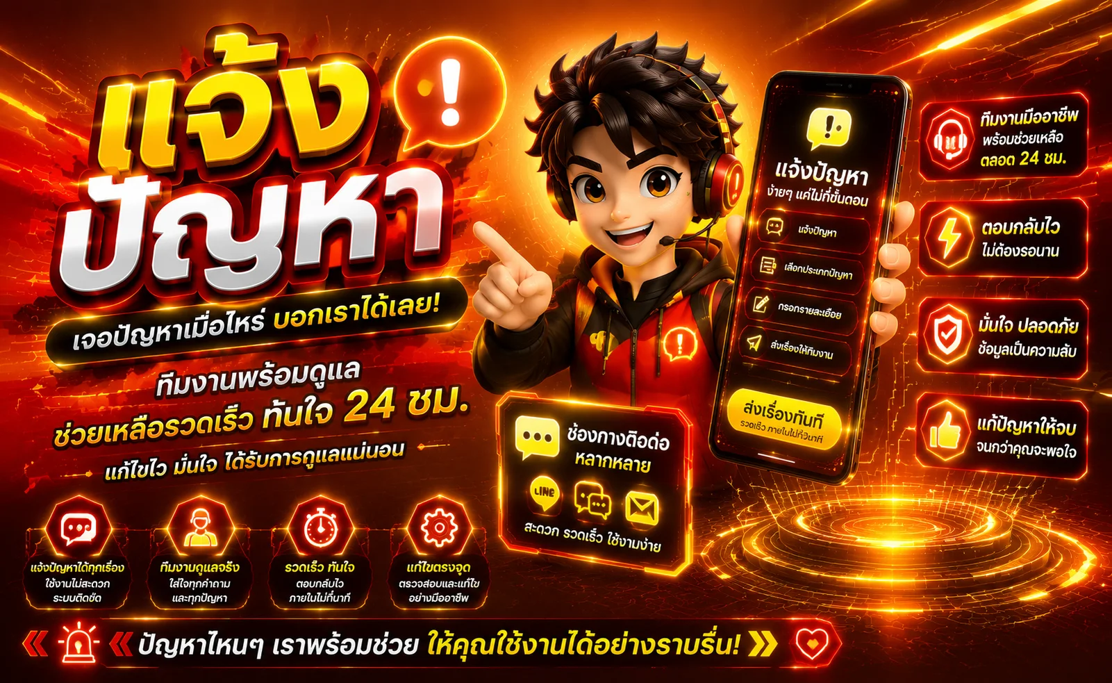 แจ้งปัญหา FCS789 ติดต่อทีมงานดูแลลูกค้า